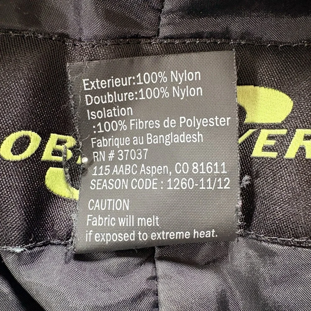 Obermeyer Ski Pants‎ Boys Black Husky 8 Insulated Adjustable Snow HydroBlock